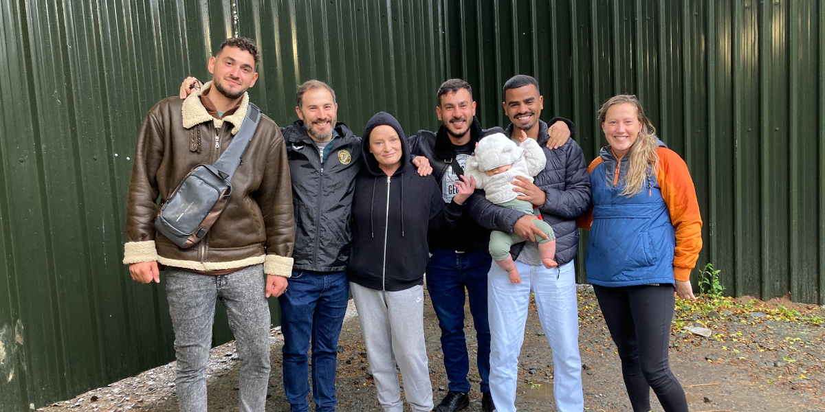 Volunteers and pastoral staff at the church
