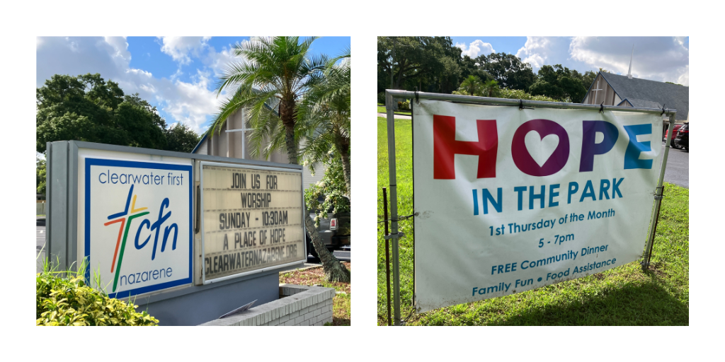 Hope in the Park sign