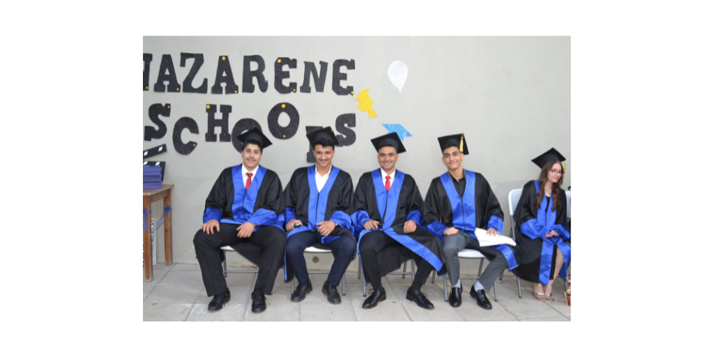 A group of students graduating from high school