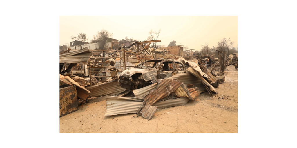 fire damage in Chile