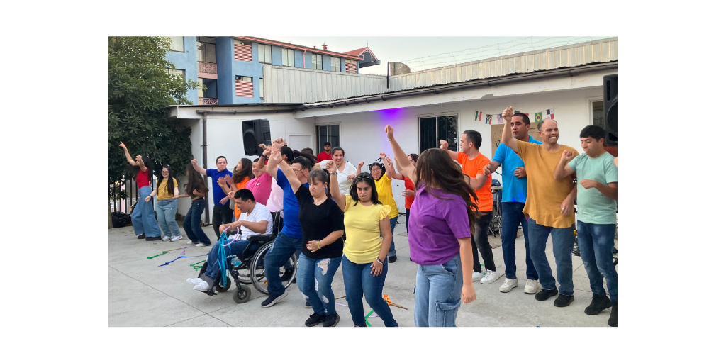 adult program students dancing
