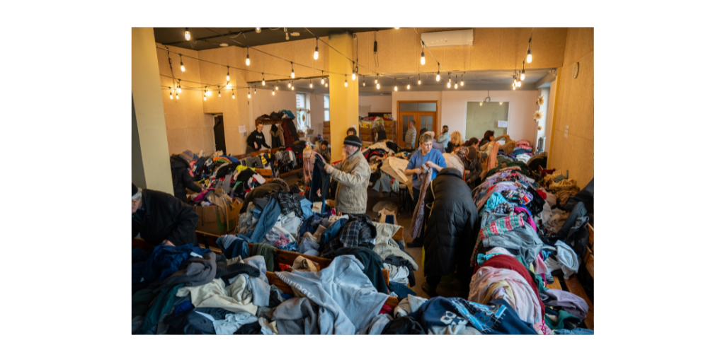 Clothing distribution in Kiev