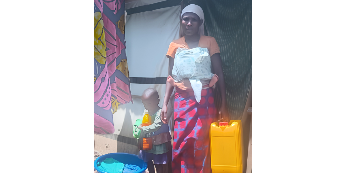 Agnes and her child in Burundi.