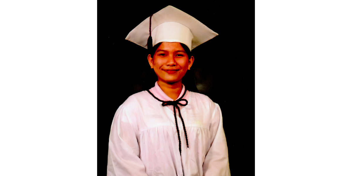Josephine in her graduation regalia
