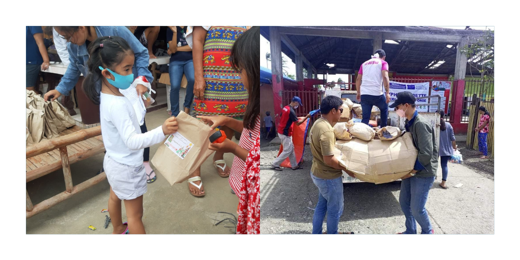 Images of relief operations in the Philippines