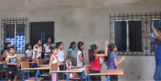 Children at a child development center in Guatemala