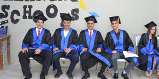 Students at graduation